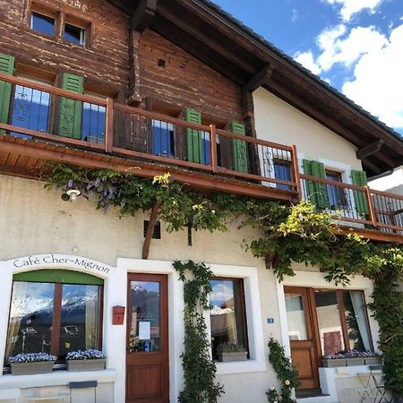Cafe Cher-Mignon Et Chambres D'Hotes Chermignon-d'en Haut Екстер'єр фото